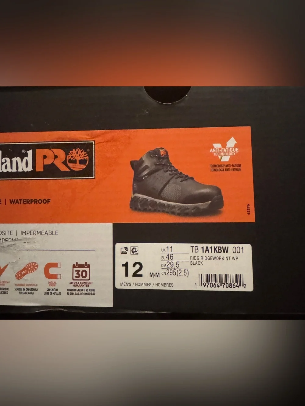 Timberland Pro Ridgework Composite Safety Toe Waterproof Boots, Size 12
